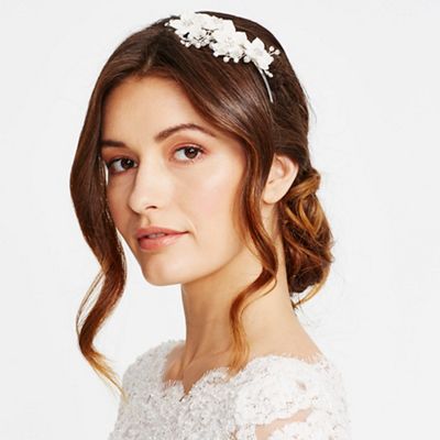 Designer primrose silk flower headband